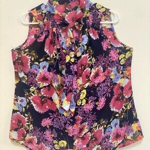 Floral Sleeveless Top - Multicolor